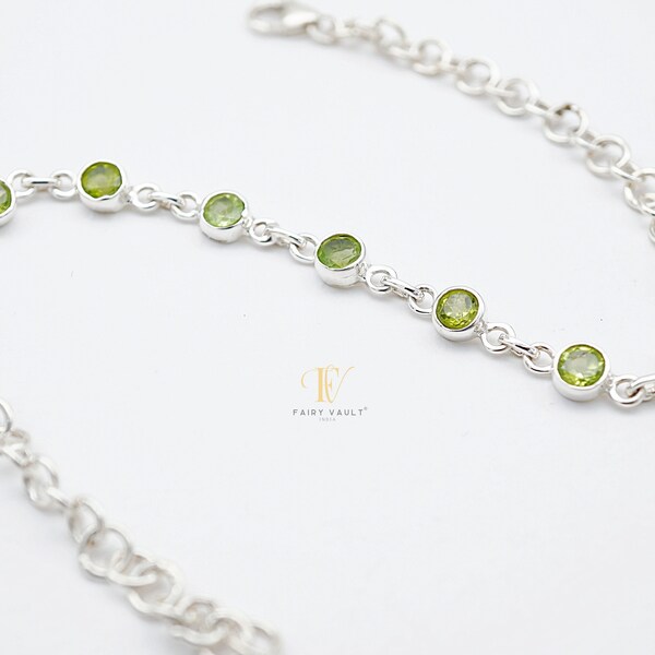 Peridot Round Bracelet