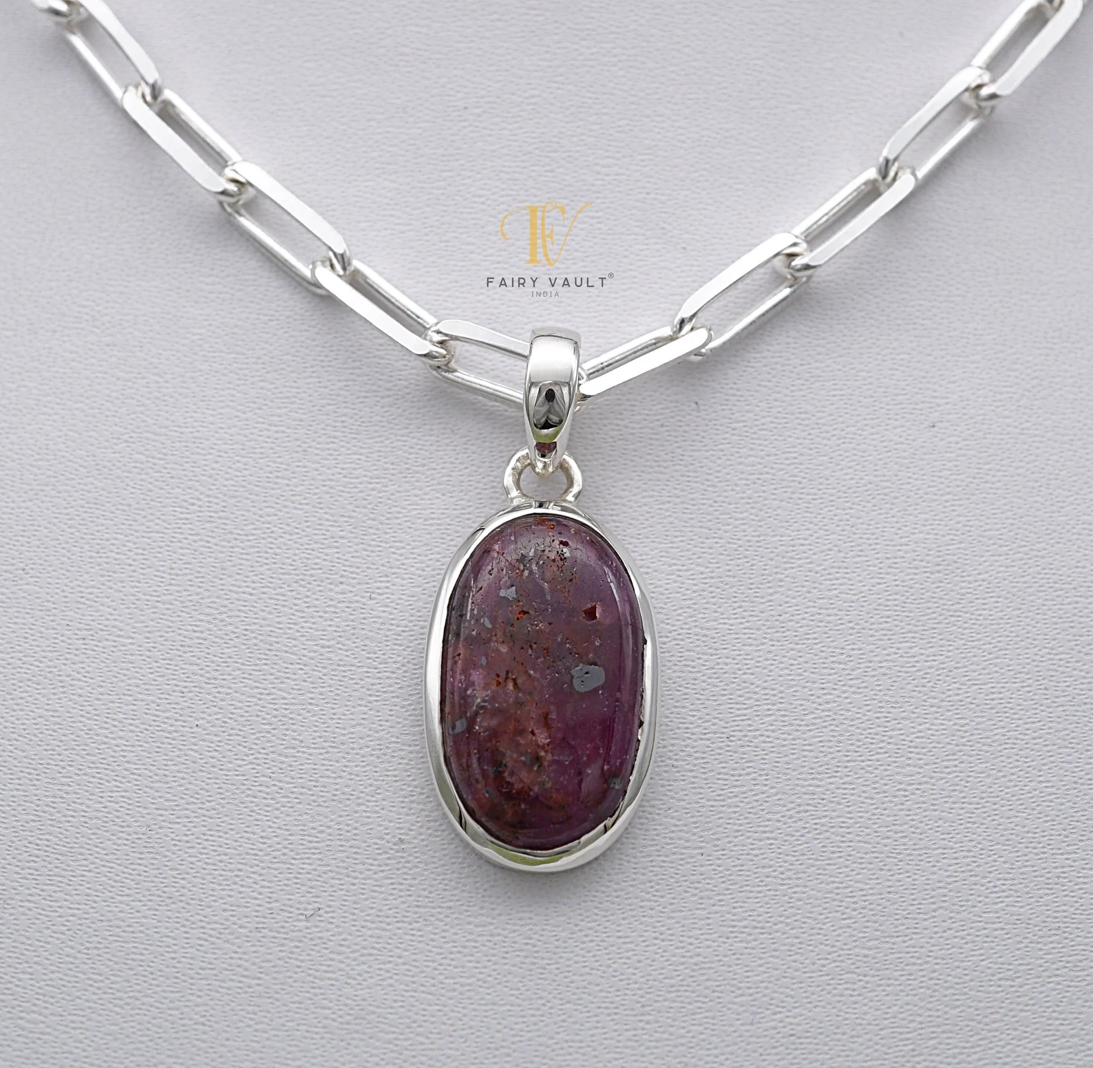 Ruby Oval Pendant