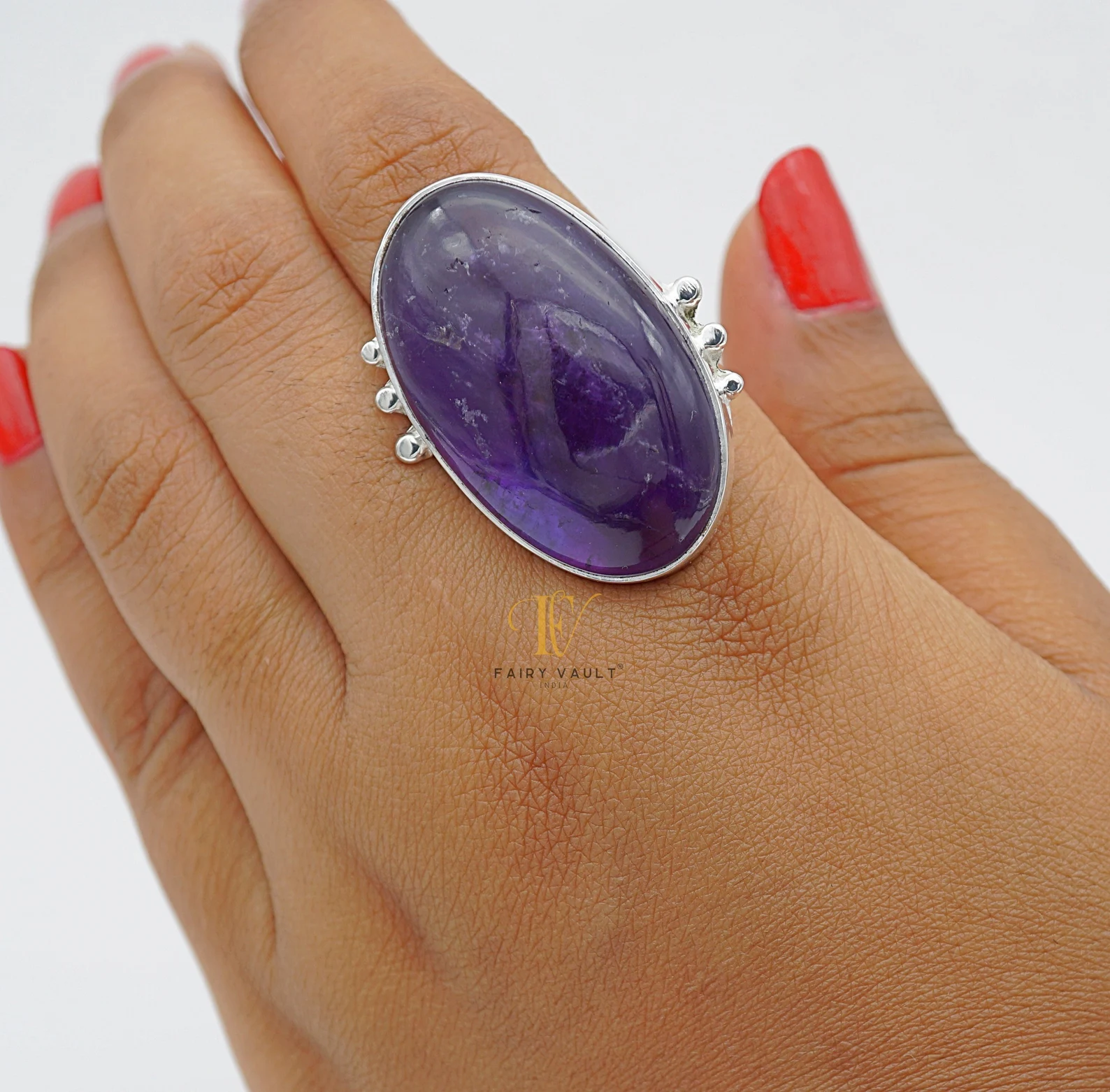 Adjustable Amethyst Ring
