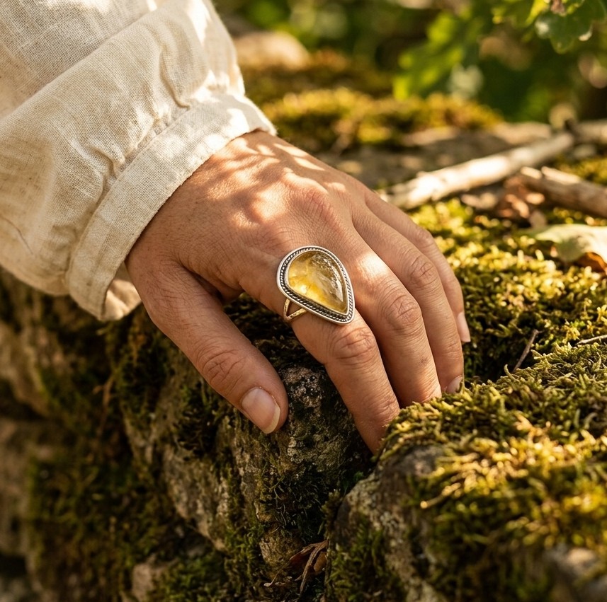 Citrine Statement Ring