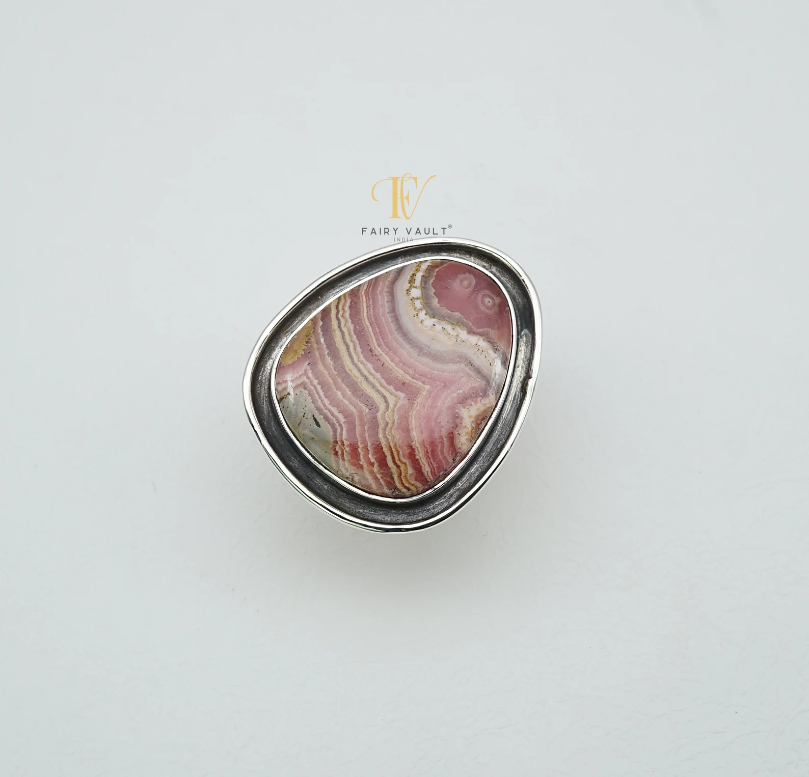 Adjustable Rhodochrosite Ring
